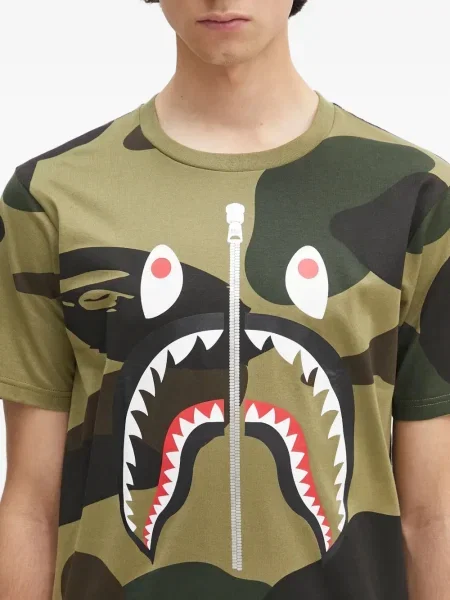 Тениска A Bathing Ape® зелено