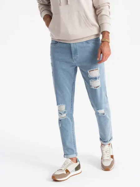 Nohavice Ombre Clothing modrá