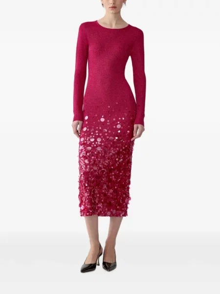 Rochie midi Carolina Herrera roșu
