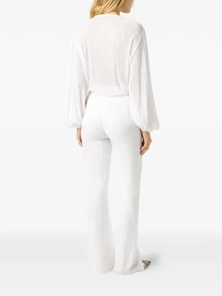 Pantaloni Missoni cu paiete alb