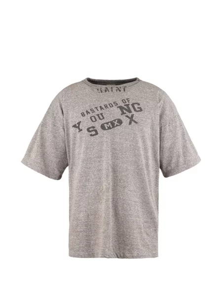 Tricou Saint Mxxxxxx cu imagine gri