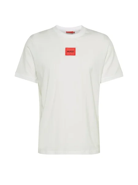 HUGO Tricou Diragolino / roșu deschis / negru alb