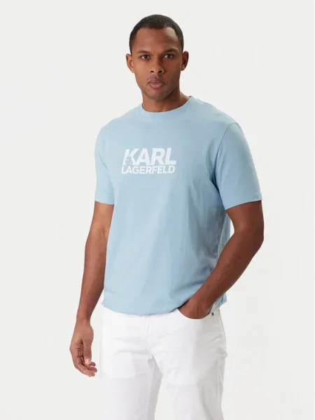 KARL LAGERFELD Tricou celest albastru