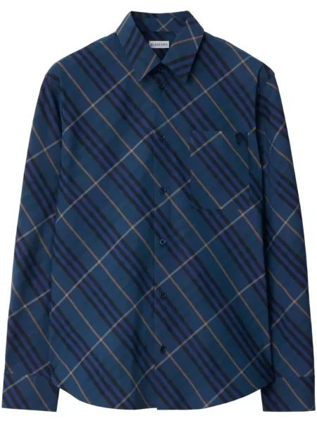 Cămașă Burberry în carouri albastru