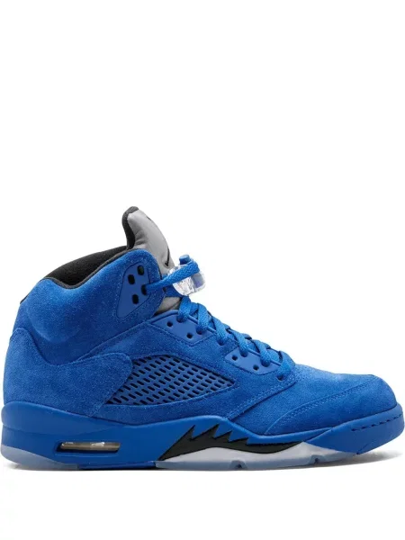 Sneakerși Jordan 5 Retro din piele de căprioară albastru