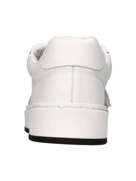 Sneakersy Gcds skórzane z logo białe