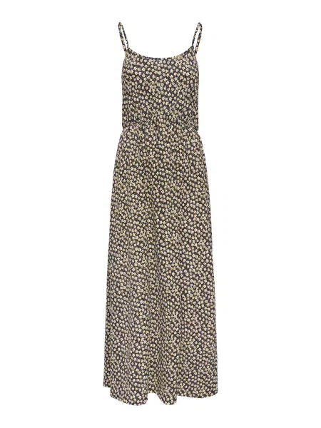 ONLY Poletna obleka ONLALTA rumena / črna bela