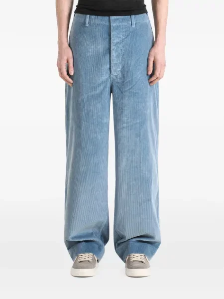 Pantaloni Casey Casey de catifea cord albastru