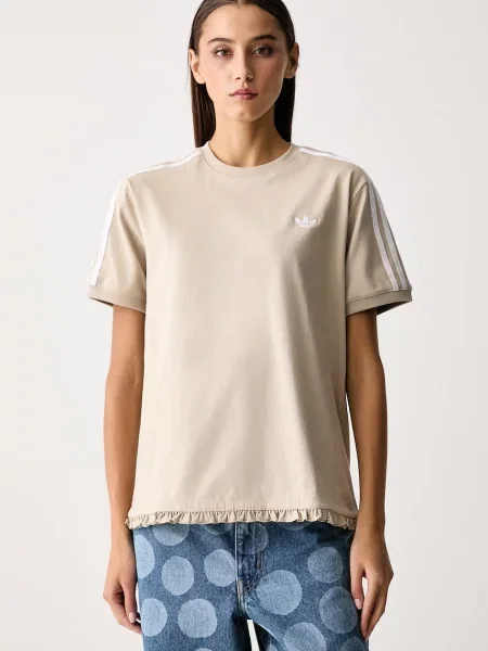 Adidas Originals тениска дамска с Pleated бежово