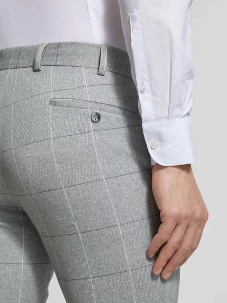 Spodnie garniturowe o kroju slim fit z z tyłu Atelier Torino zielone