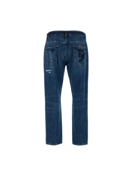 Szerokie jeansy Dolce And Gabbana niebieskie