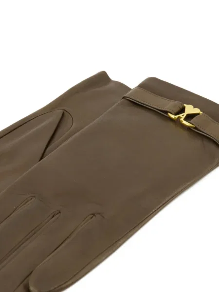 Mănuși Ami Paris din piele maro