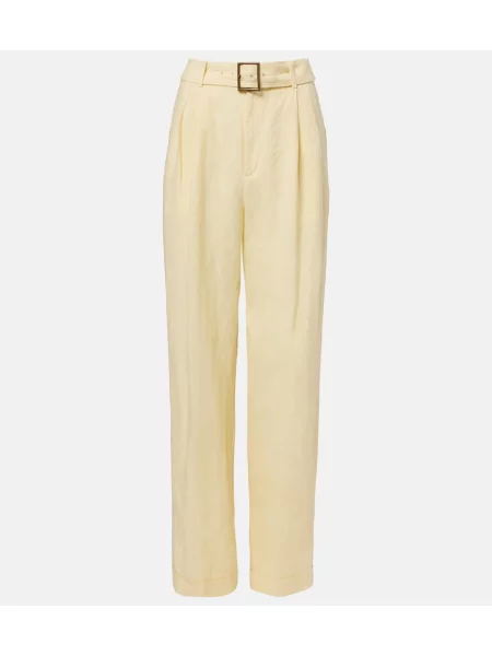 Cu centură pantaloni Polo Ralph Lauren de in galben