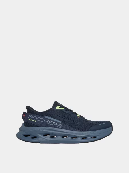 Кожаные кроссовки Skechers синие