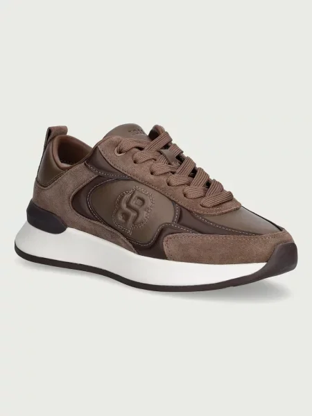 BOSS B Icon sneakers pentru femei din piele maro