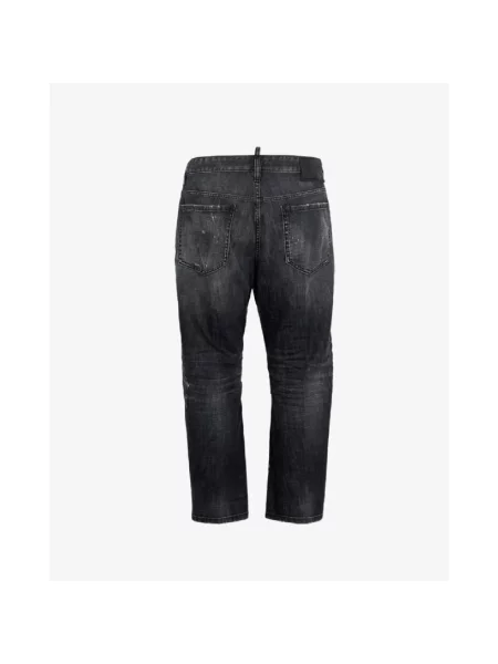 Jeansy straight leg Dsquared2 czarne