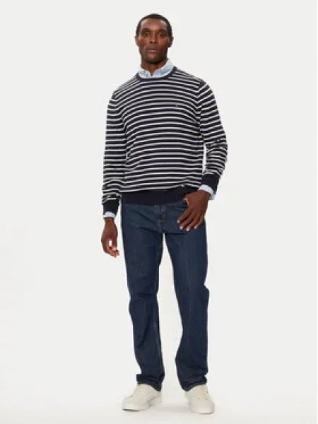 Tommy Hilfiger Svetr tmavě modrá bílá