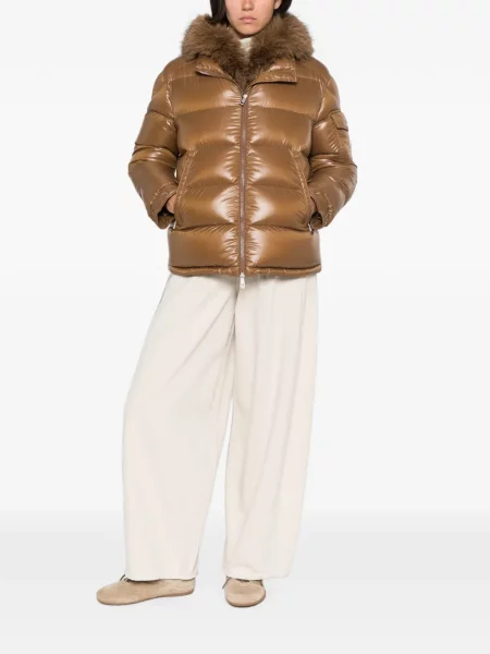 Matlasat geacă Moncler maro