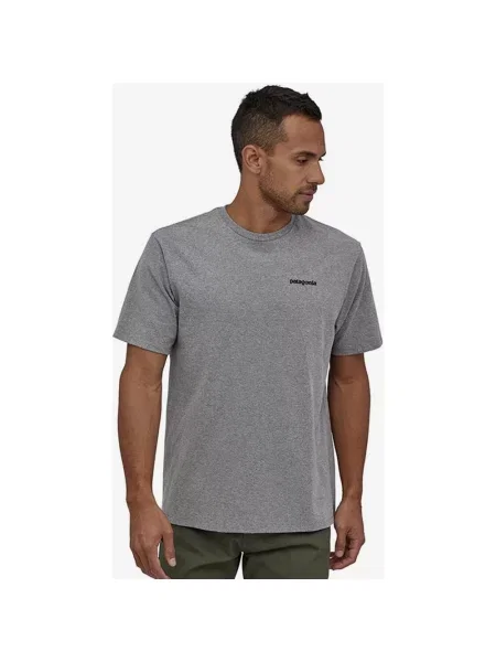 Koszulka Patagonia Logo Responsibili-Tee z krótkim rękawem w kolorze szarym z logo S szara