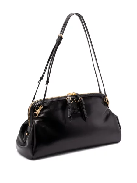 Geanta de piele Miu Miu din piele negru
