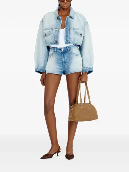 Pantaloni scurți din denim Diesel albastru
