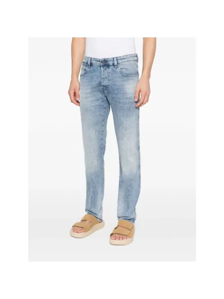Jeansy straight leg Diesel niebieskie