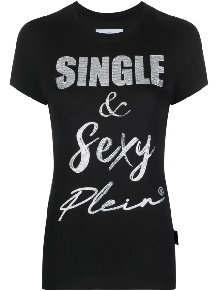 Tricou Philipp Plein cu imagine negru