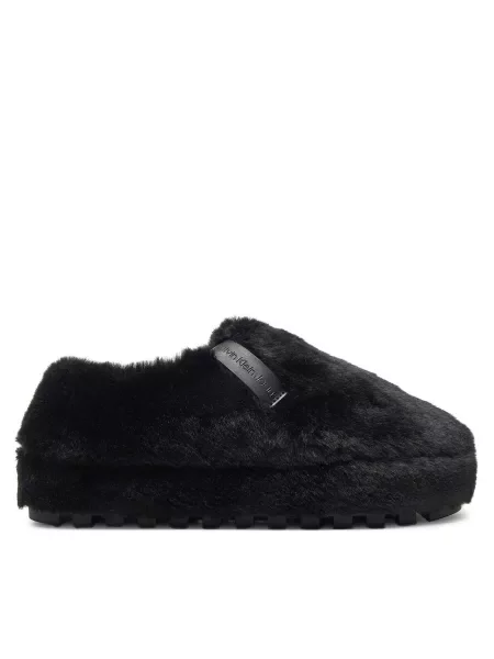 Papuče Calvin Klein Jeans Home Anke Slipper Wn Fur crna