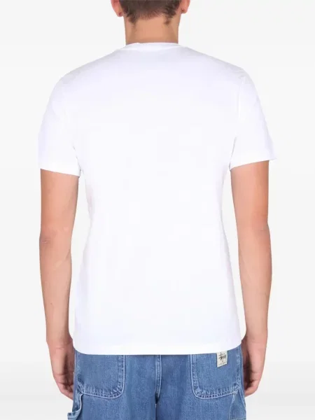 Tricou Moschino cu broderie alb