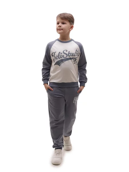 Дитячий Спортивний костюм ЕДЕЛЬВЕЙС темно-сірий віскоза/поліестер сірий