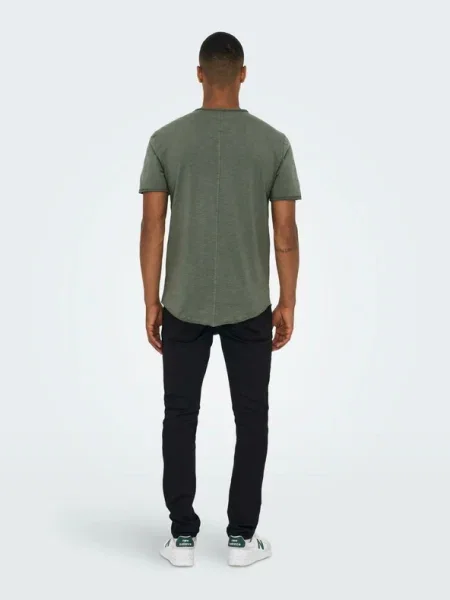 Only & Sons Tricou Benne gri închis verde