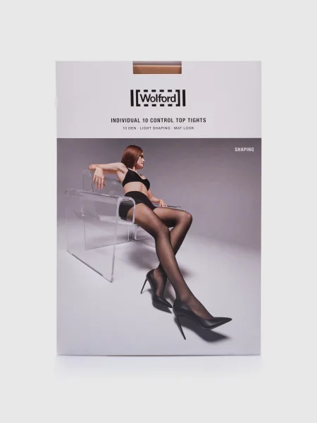 Бежеві колготи Individual Control 10 den Light Shaping Wolford чорні