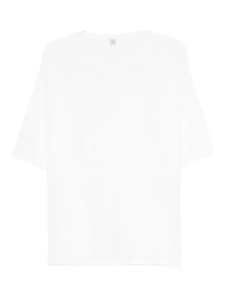 Długa linia koszulka Toteme biała