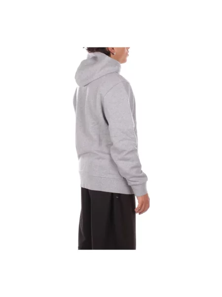 Carhartt WIP bluza Hooded Script Embroidery Sweat z kapturem melanżowa szary