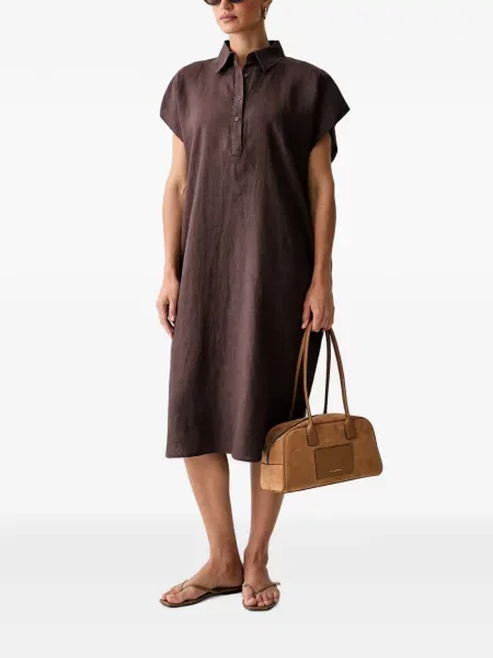 Rochie tip cămașă Benetton maro