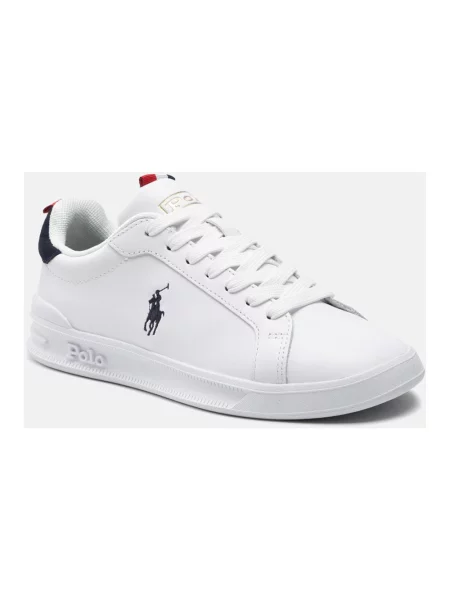 Sneakersy Ralph Lauren Court skórzane białe