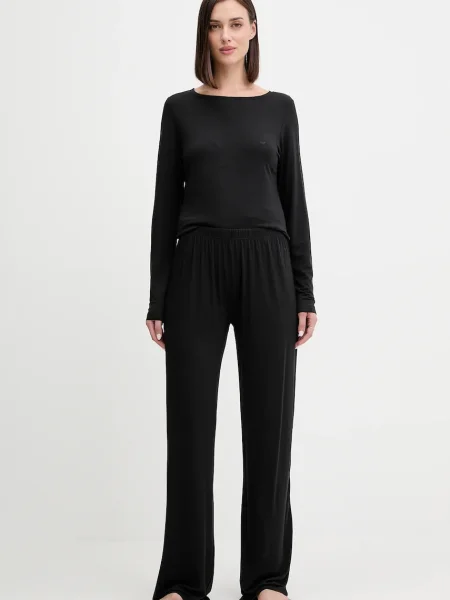 Пижама Emporio Armani Underwear дамска черно