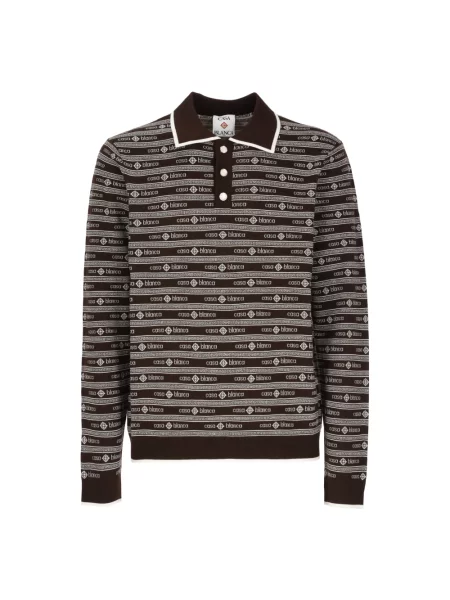 Sweter Casablanca wełniany brązowy