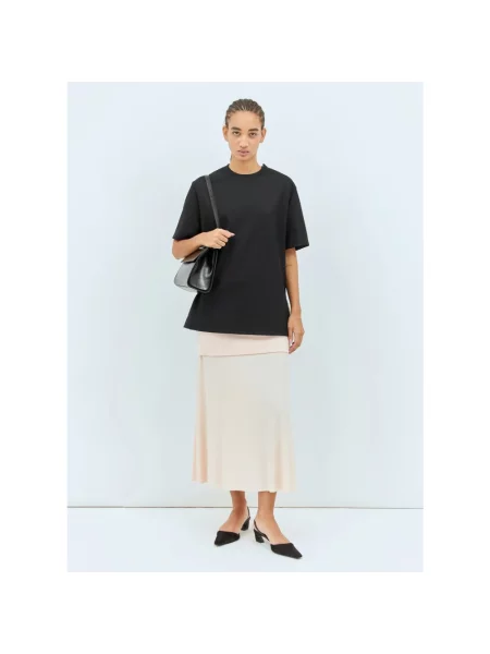 Spódnica midi Jil Sander różowa