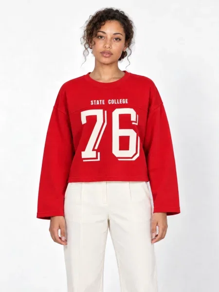 MixRay Sweater majica Sweatshirts' crvena
