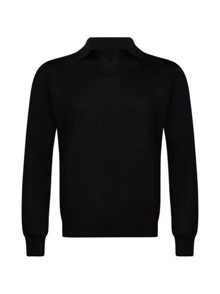 Gulerat tricou polo Gran Sasso negru