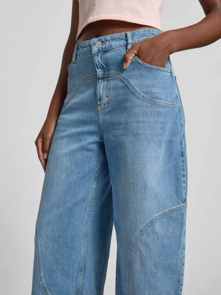 Jeansy o kroju wide fit w 5 kieszeni Baum & Pferdgarten niebieskie