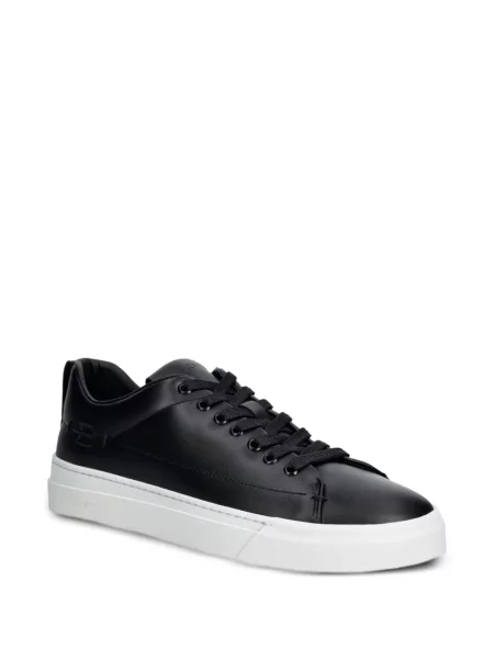 Sneakerși Baldinini din piele cu autograf negru