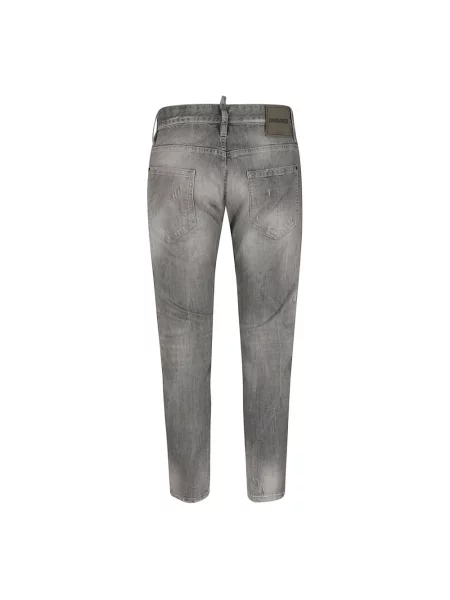 Jeansy Dsquared2 z logo szare