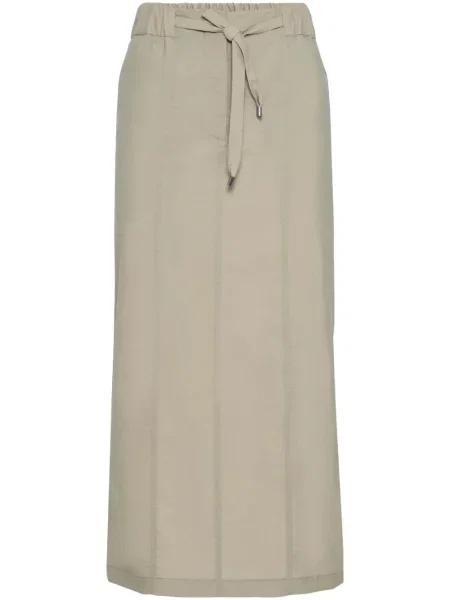 Fustă midi Brunello Cucinelli cu cordon