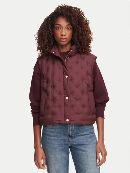 TOMMY HILFIGER Vesta vínovo červená