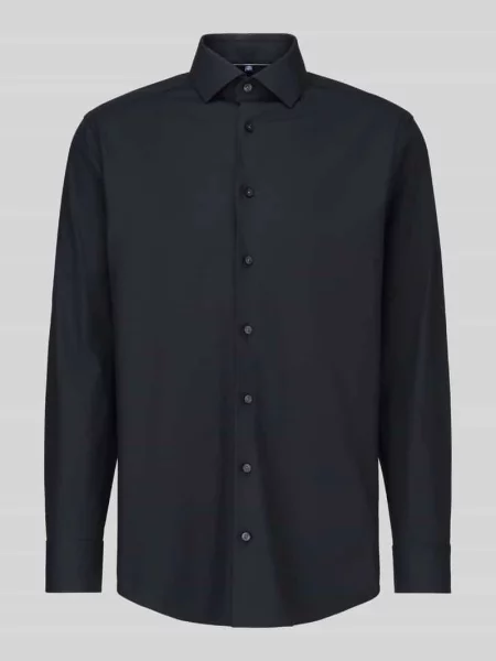 Koszula biznesowa o kroju Modern Fit z kołnierzykiem typu kent Olymp czarna