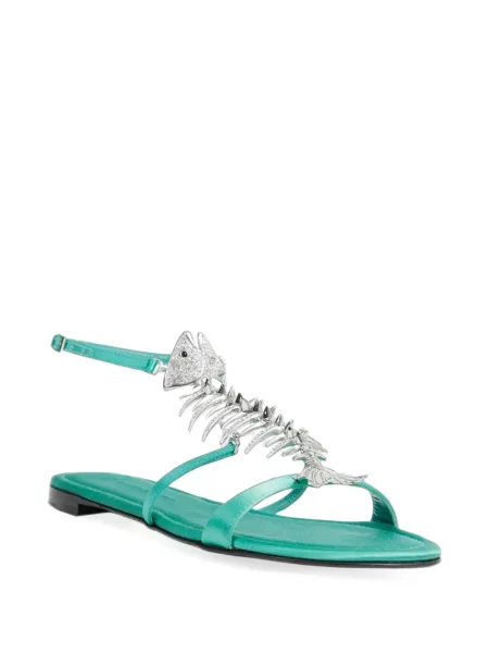 Sandale Giuseppe Zanotti fără toc verde