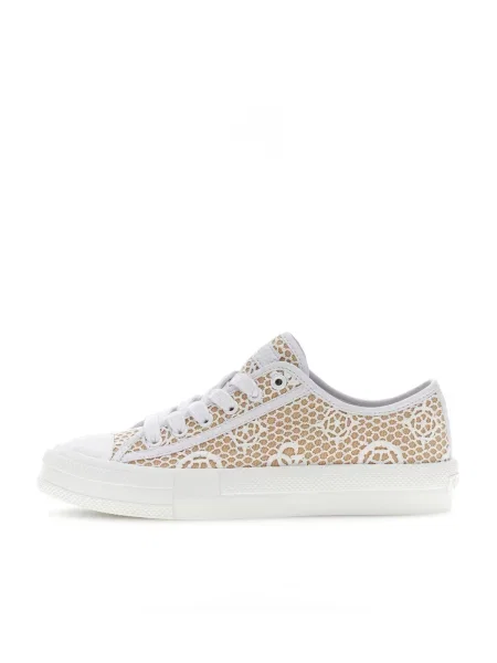 Sneakerși Guess din dantelă alb