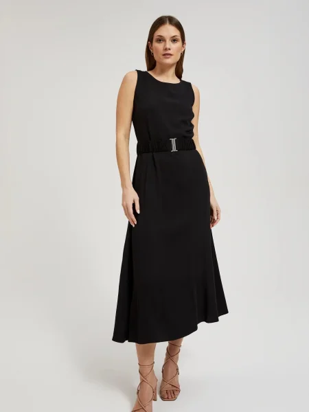 Rochie midi Moodo până la genunchi de costum negru